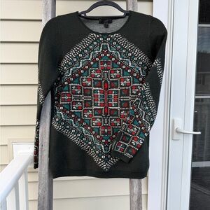 J. Crew Merino Wool Knotted Scarf Sweater